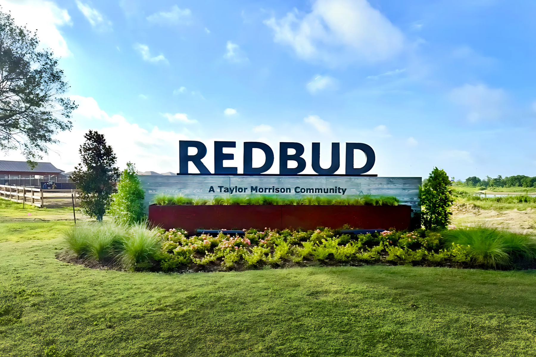 Redbud entry monument