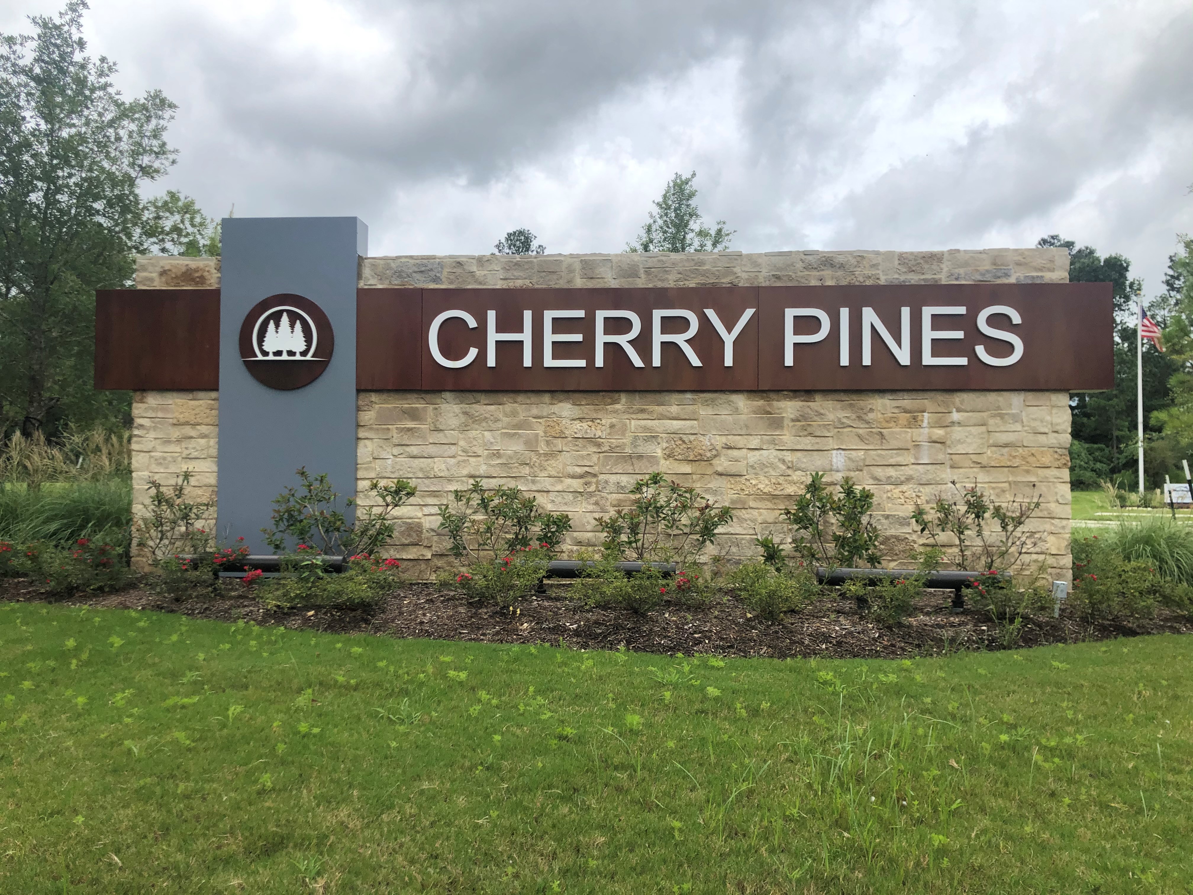 Cherry Pines entry monument